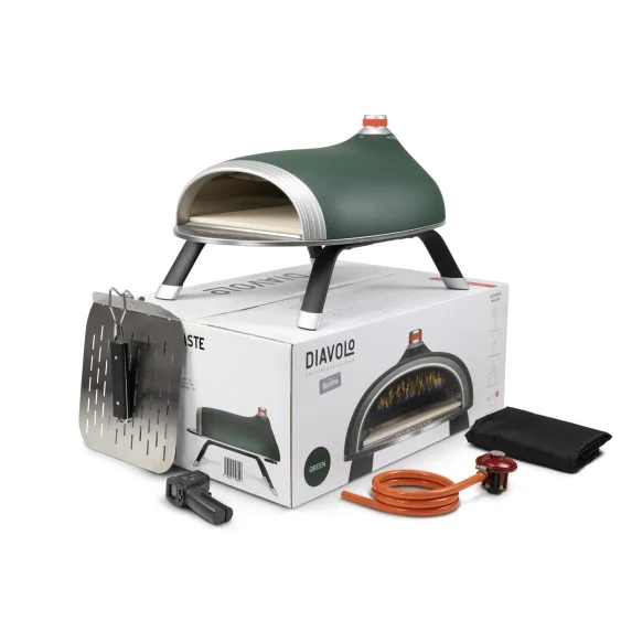 DeliVita Diavolo Gas Pizza Oven - Green | Portable | Free UK delivery